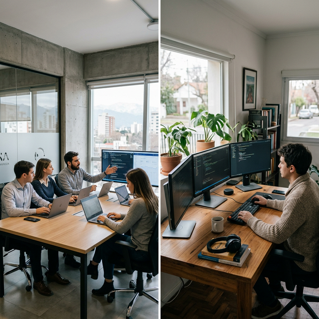 Comparativa entre entorno de agencia profesional y trabajo freelance