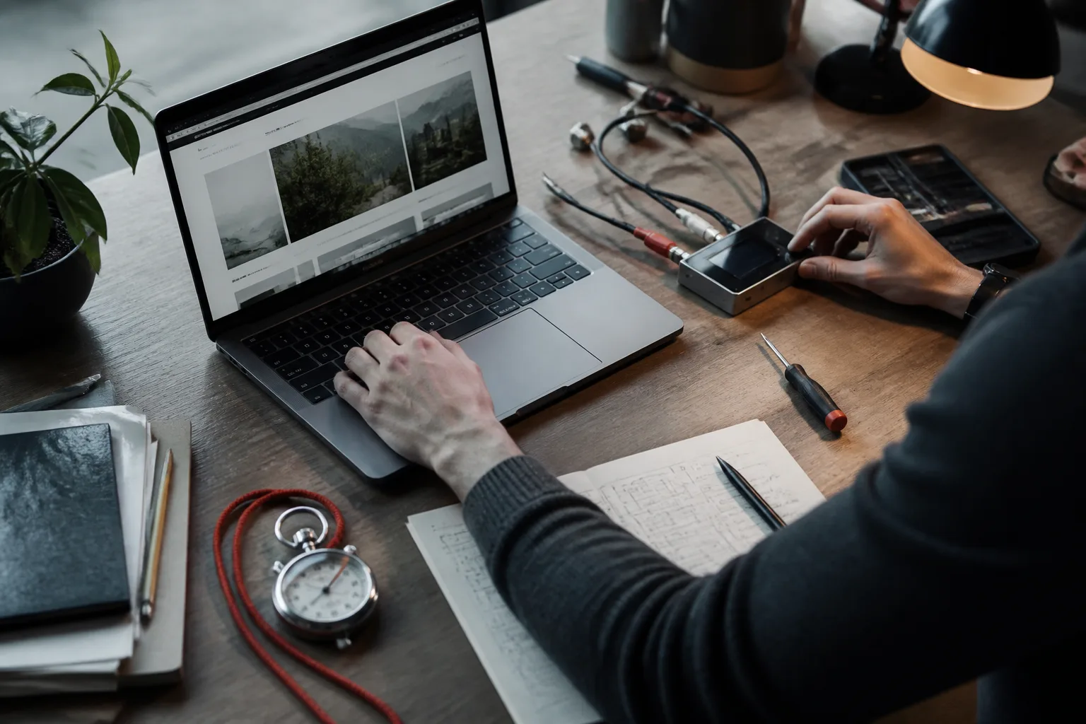 Developer testing website performance across real devices