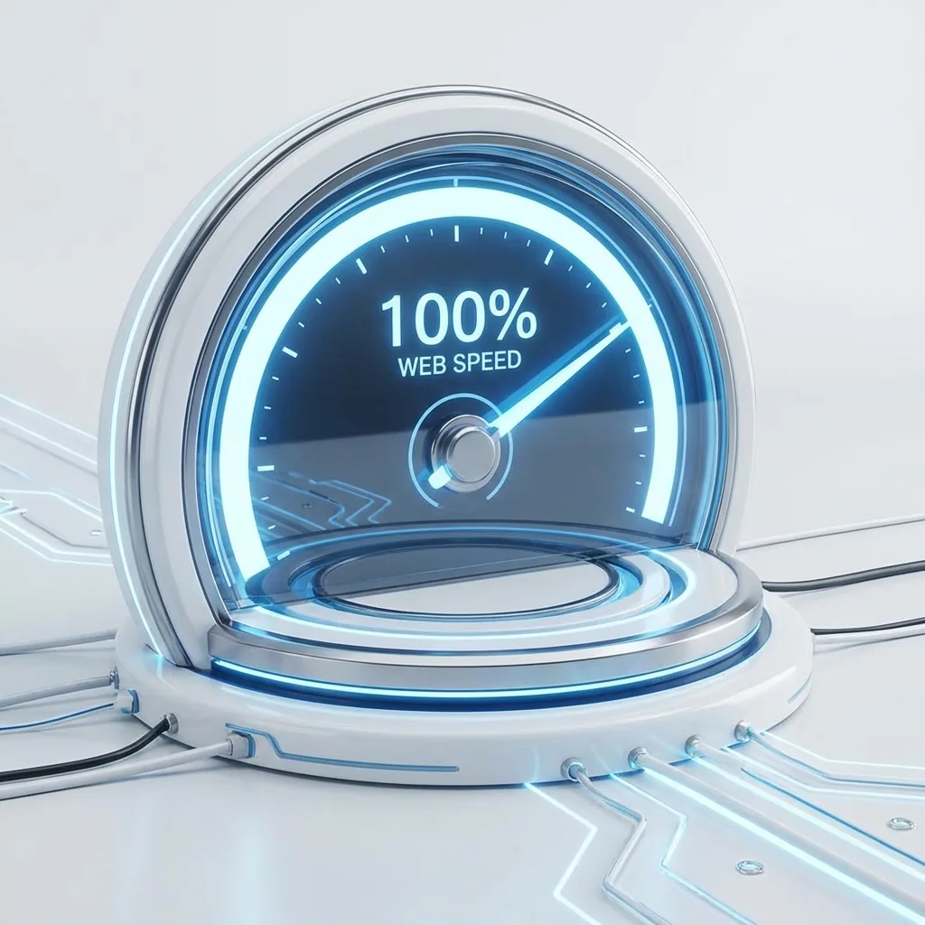 Website speed dashboard showing Core Web Vitals metrics