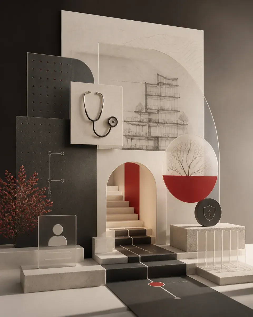 Calm healthcare website pathway connecting patients to trusted care