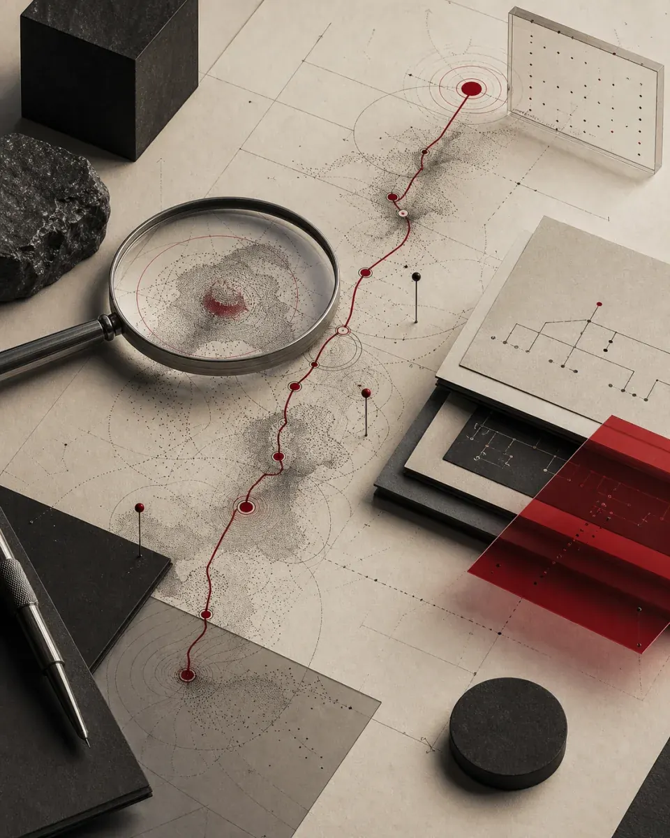 Search strategy connecting priorities to the work that follows
