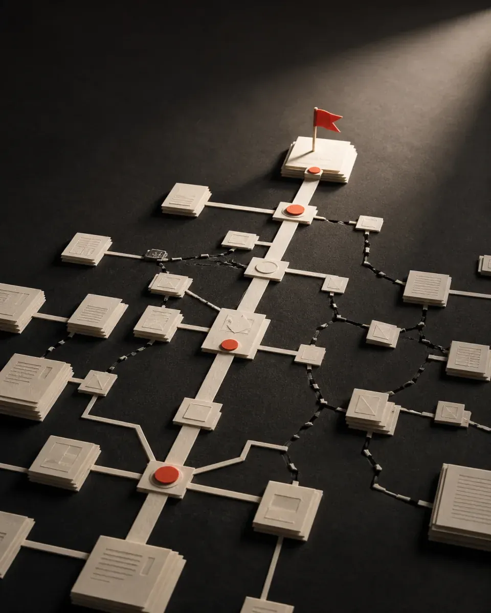 Technical search architecture with connected crawl paths